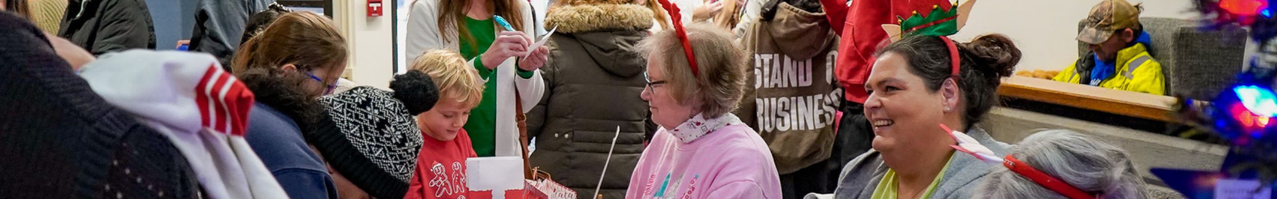 photo of the Friends of the Library working at our Christmas at the Library program