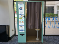 Photo Booth set up at the library
