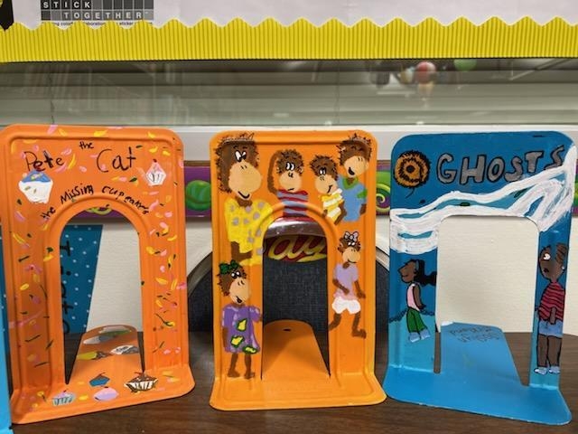 painted bookends