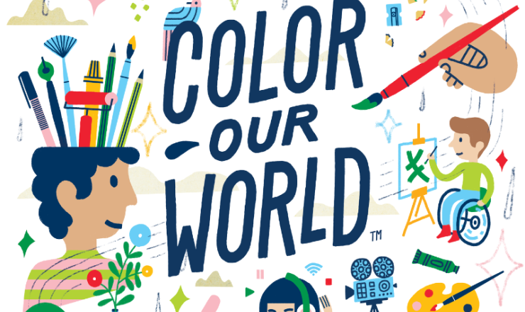 Summer Reading graphic: color our world