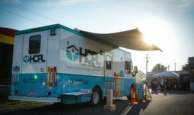 photo of mobile library vehicle